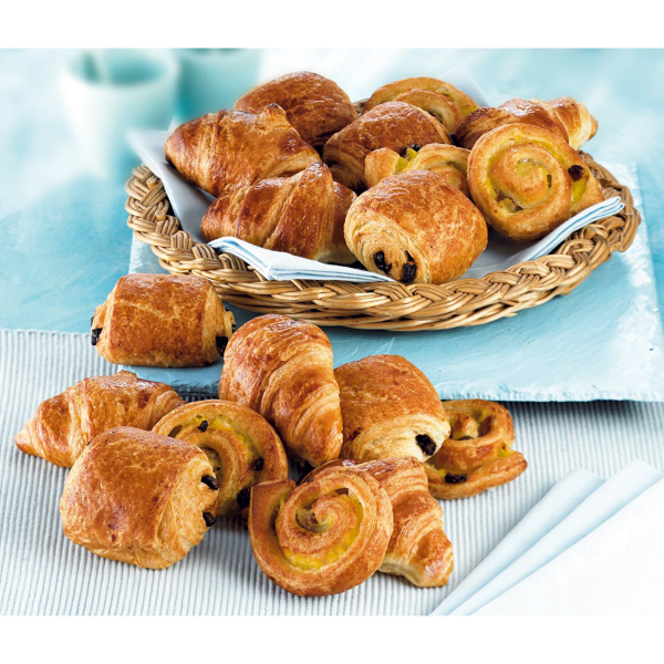 MINI VIENNOISERIE ASSORTIE X12 (4 MINI CHOCO + 4 MINI CROISSANT + 4 MINI RAISIN)